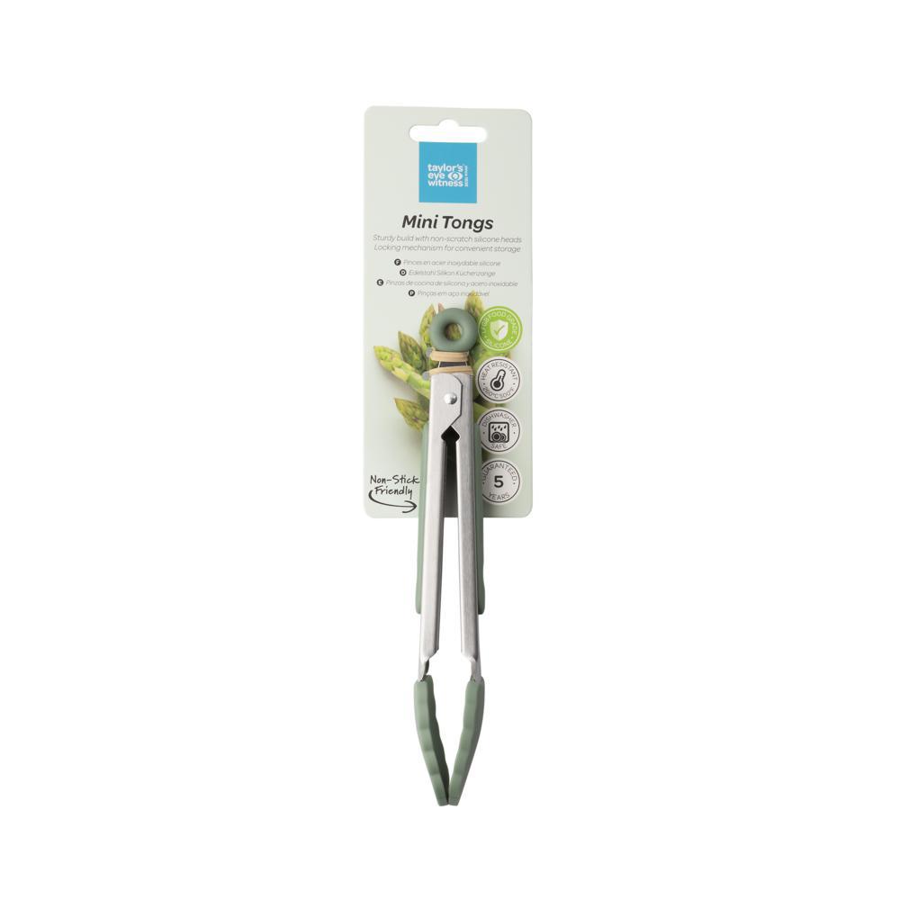 Taylor Eye Witness Sage Mini Stainless Steel Tongs 17cm